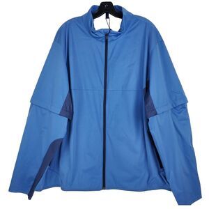 RLX RALPH LAUREN Jacket Mens XXL Blue GOLF Full Zip Windbreaker Athleisure